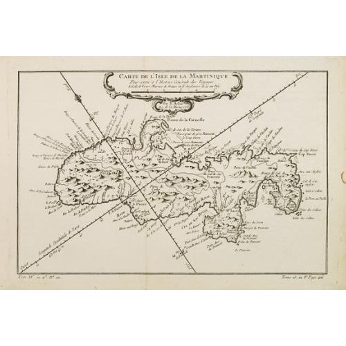 Old map image download for Carte de L'Isle de la Martinique..