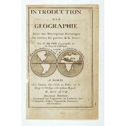 Title page: Introduction a la Geographie..