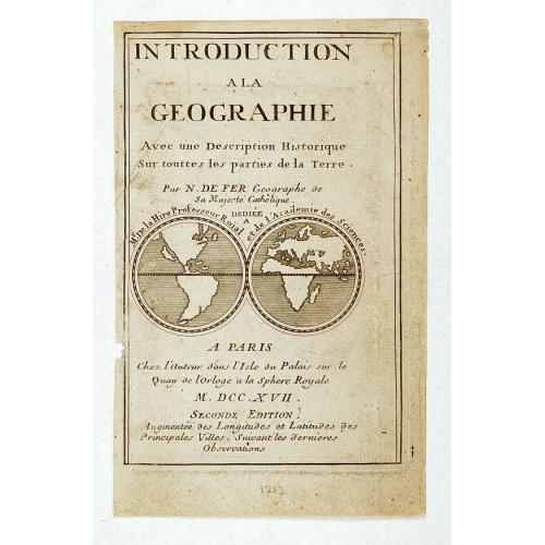 Old map image download for Title page: Introduction a la Geographie..
