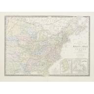 Old, Antique map image download for Carte de la region orientale des Éts-Unis et de la dominion du Canada.