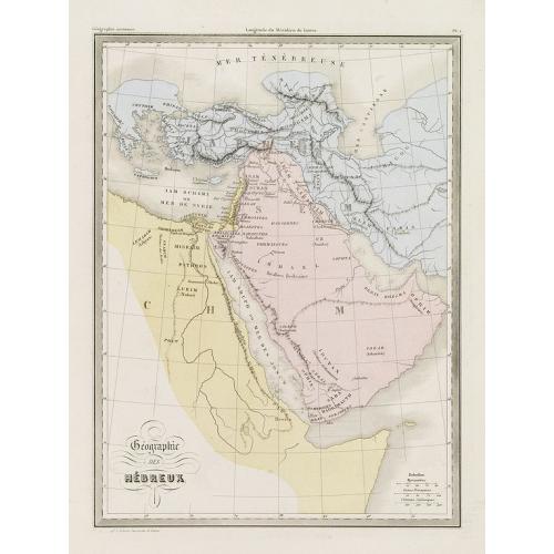Old map image download for Géographie des Hébreux.