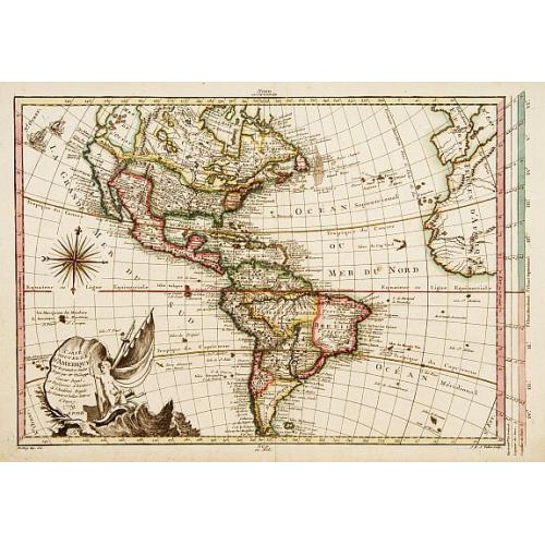 Old map image download for Carte Nouvel le D'Amerique pour les..