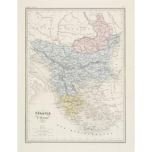 Old map image download for Turquie d' Europe. (Greece)