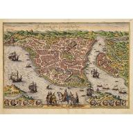 Old, Antique map image download for Byzantium nunc Constantinopolis.