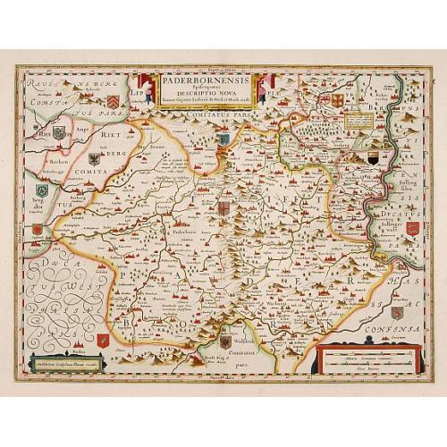 Old map image download for Paderbornensis Episscopatus Descriptio Nova.