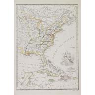 Old map image download for États Unis et Grandes Antilles.
