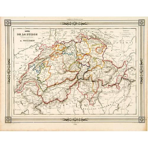 Old map image download for Carte de la Suisse..