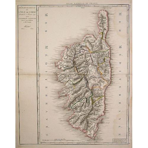 Old map image download for Département de l'Isle de Corse..