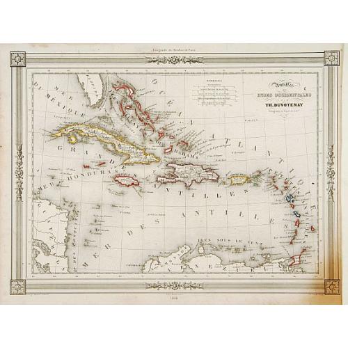 Old map image download for Antilles ou Indes Occidentales..