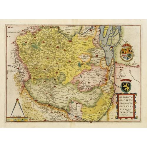 Old map image download for Brabantiae Belgarum Provinciae recens. . .