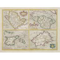Old, Antique map image download for Anglesey. / Iarsay./Garnesay. / Wight Vectis Olim.