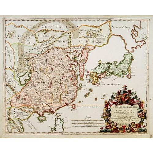 Old map image download for Il regno della China detto presentente Catay e Magnin. . .