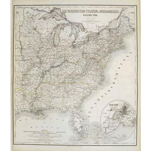 Old map image download for Die Vereinigten Staaten von Nordamerika (Ostlicher theil).