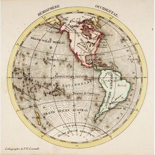 Old map image download for Hémisphére Occidental.