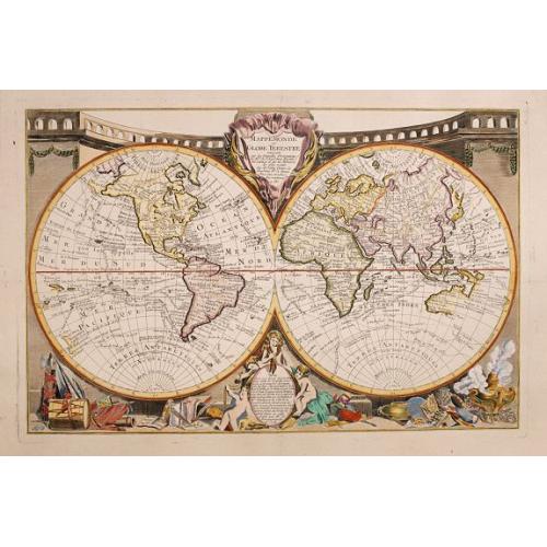 Old map image download for Mappemonde ou globe terestre