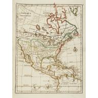 Old, Antique map image download for L'Amerique Septentrionale.