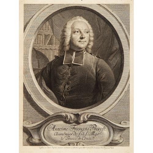 Half length portrait of Abbé Prévost.