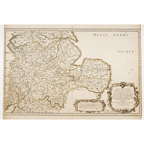 Old map image download for Anciens Royaumes de Mercie, et East Angles. . .