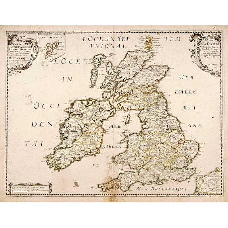 Carte generale des Royaume d'Angleterre Escosse et Irlande..