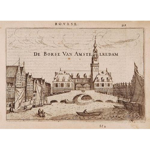 Old map image download for De borse van Amsterdam [Stock exhange of Amsterdam]