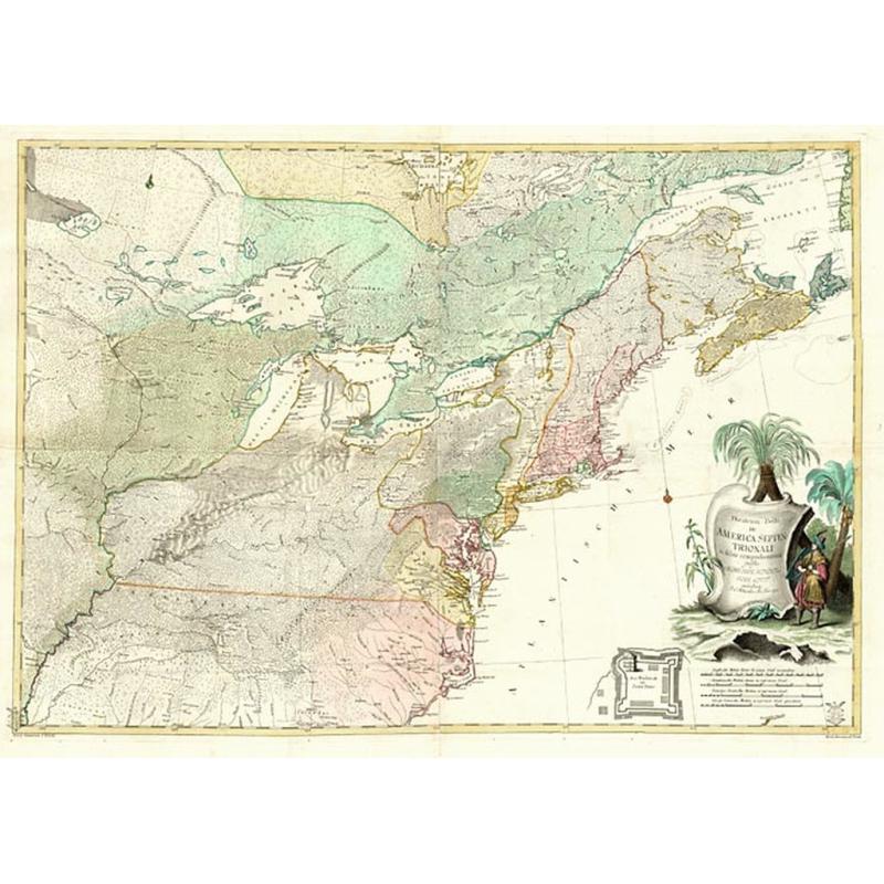 Theatrum belli in America Septentrionali. II. foliis comprehensum jussu Acad. Reg. Scient. et Eleg. Litt. exhibet I. C. Rhode Ac: Geogr.