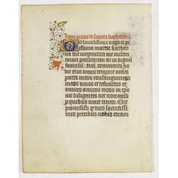 Manuscript leaf on vellum.