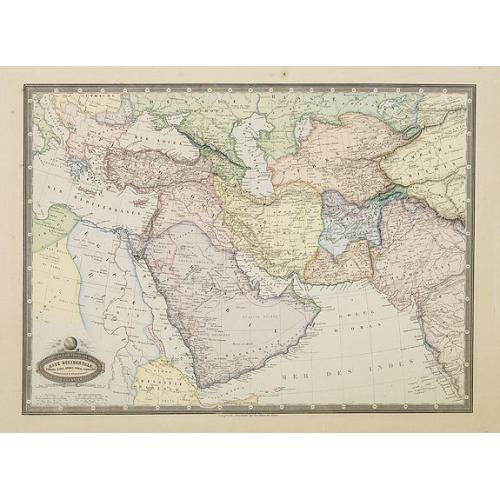 Old map image download for Asie Occidentale. Turquie..Arabie, Perse, Turkestan..