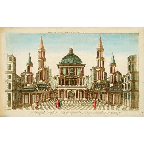 Old map image download for Vue du sperbe Temple de St.Sophie .. a Constantinople.