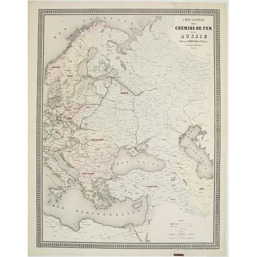 Old map image download for Carte generale des Chemins de fer de la Russie..