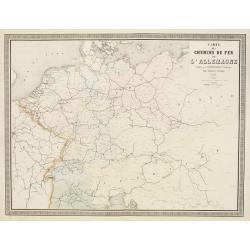 Carte des Chemins de Fer de l'Allemagne.