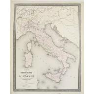 Old map image download for Carte des chemins de fer de l'Italie.