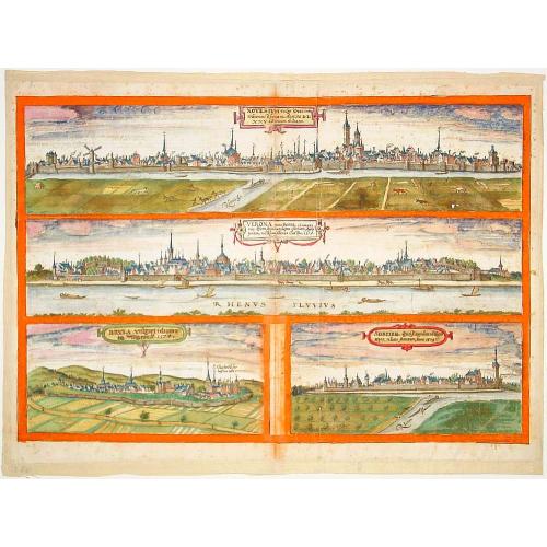 Old map image download for Novesium vulgo Neus - Verona nunc Bonn - Brula - Sontina, Zunsz Oppidum. . .