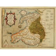Old, Antique map image download for Cambriae Typus..