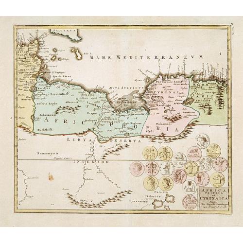 Old map image download for Africa propria et Cyrenaica