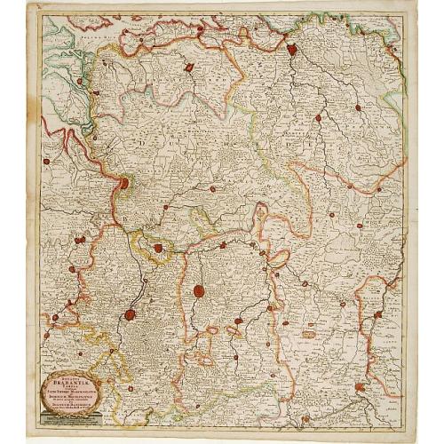 Old map image download for Ducatus Brabantiae tabula continens sacri imperii. . .