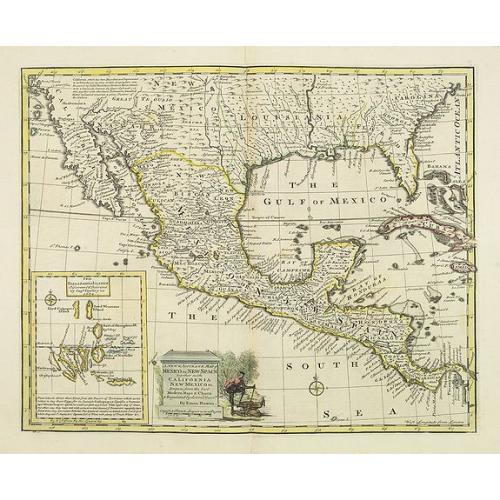 Old map image download for A new and accurate map of Mexico or New Spain with California New Mexico . . .