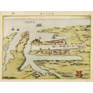 Old, Antique map image download for Malta.