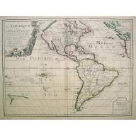 Old map image download for L'Amerique ou le Nouvelle Continent.. Dedieé et presenteé a monseigneur Law.