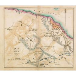 Plan of the investment and attack on York in Virginia.