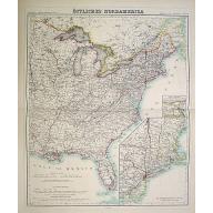 Old, Antique map image download for Östliches Nordamerica. . .