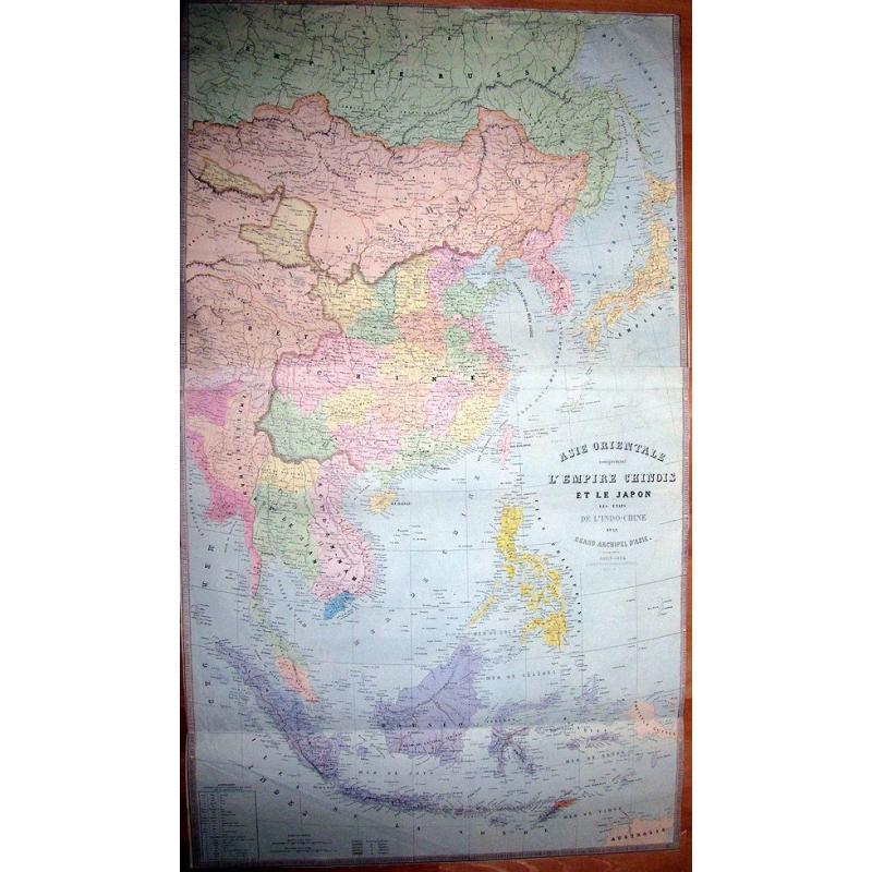 ASIE ORIENTALE comprenant L'EMPIRE CHINOIS ET LE JAPON LES ETATS DE L'INDO-CHINE ET LE GRAND ARCHIPEL D'ASIE