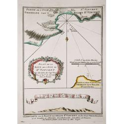 Plan de la Baye de l' Isles de St. Vincent / Vue de l' Isles de St. Vincent.