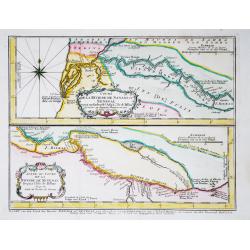 [Lot of 10 maps of Guinea.] Tractus Littorales Guinea a promontorio Verde.