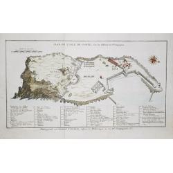 Plan de l' Isle de Gorée, sur les desseins du Sr. Compagnon.