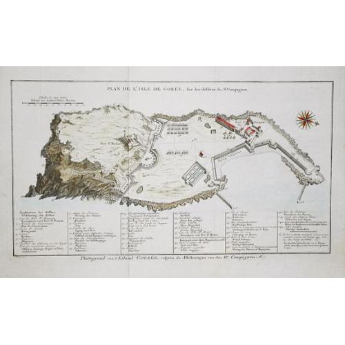 Old map image download for Plan de l' Isle de Gorée, sur les desseins du Sr. Compagnon.