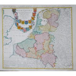 [Lot of 12 maps] Belgii Universi seu Inferioris Germaniae, map of the Seventeen Proviices and maps and plans of Belgium.