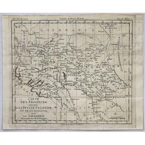 Old map image download for Carte des Provinces Annexees a la Petite Pologne et de la Gallicie avec la Lodomerie Demembrees de la Pologne.