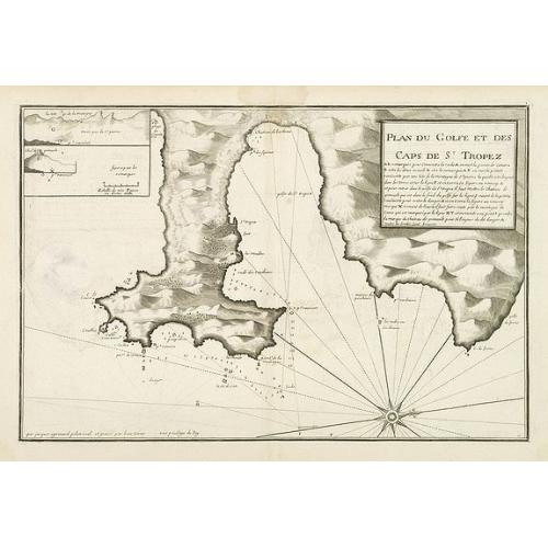Old map image download for Plan du Golfe et des Caps de St. Tropez. par Jacques Ayrouard . . .