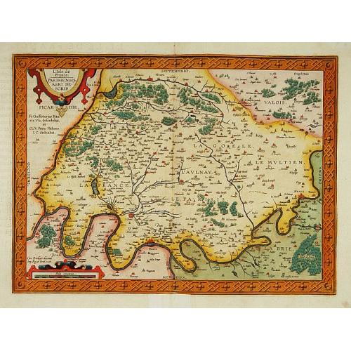 Old map image download for L'Isle de France. Parisiensis agri descrip.