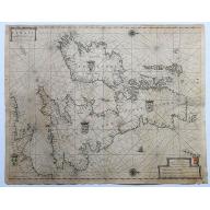 Old, Antique map image download for Pas-Caart vant Canaal Vertoonende in 't Gheheel Engelandt, Schotlandt, Yrlandt, en een Gedeelte van Vrancryck.
